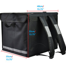 Load image into Gallery viewer, insulated delivery bag backpack for uber eats front measured
